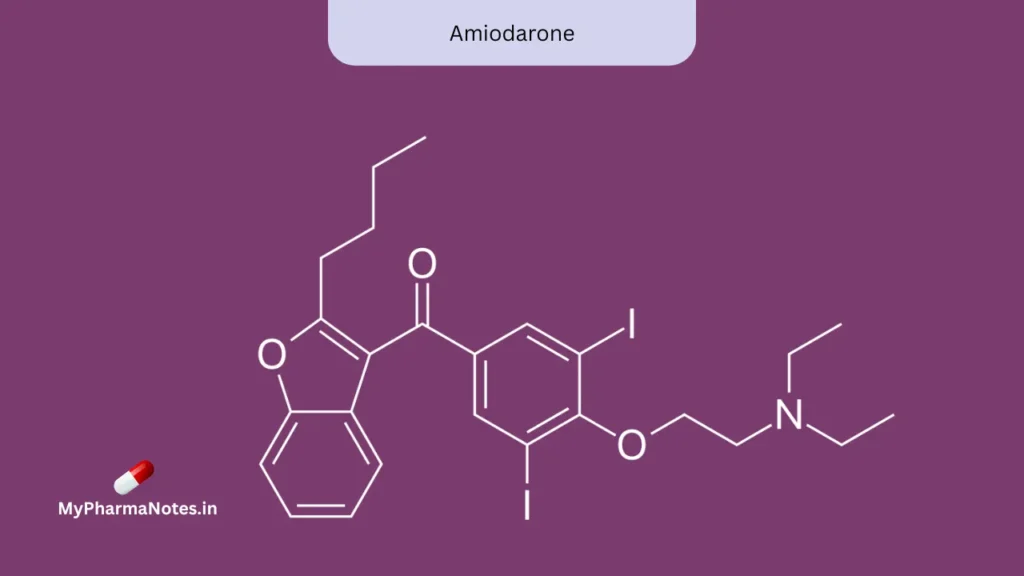 Amiodarone chemical structure Amiodarone chemical structure