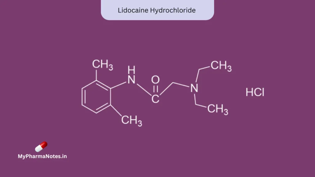 Lidocaine Hydrochloride chemical structure Lidocaine Hydrochloride chemical structure