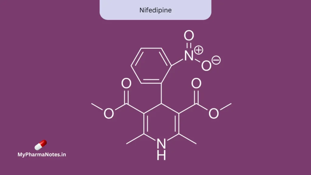 Nifedipine chemical structure Nifedipine chemical structure