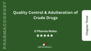 Pharmacognosy Notes Chapter 3 by mypharmanotes.in