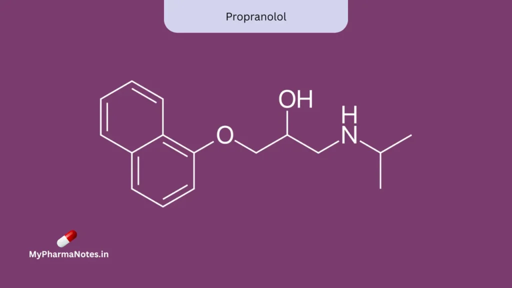 Propranolol chemical structure Propranolol chemical structure