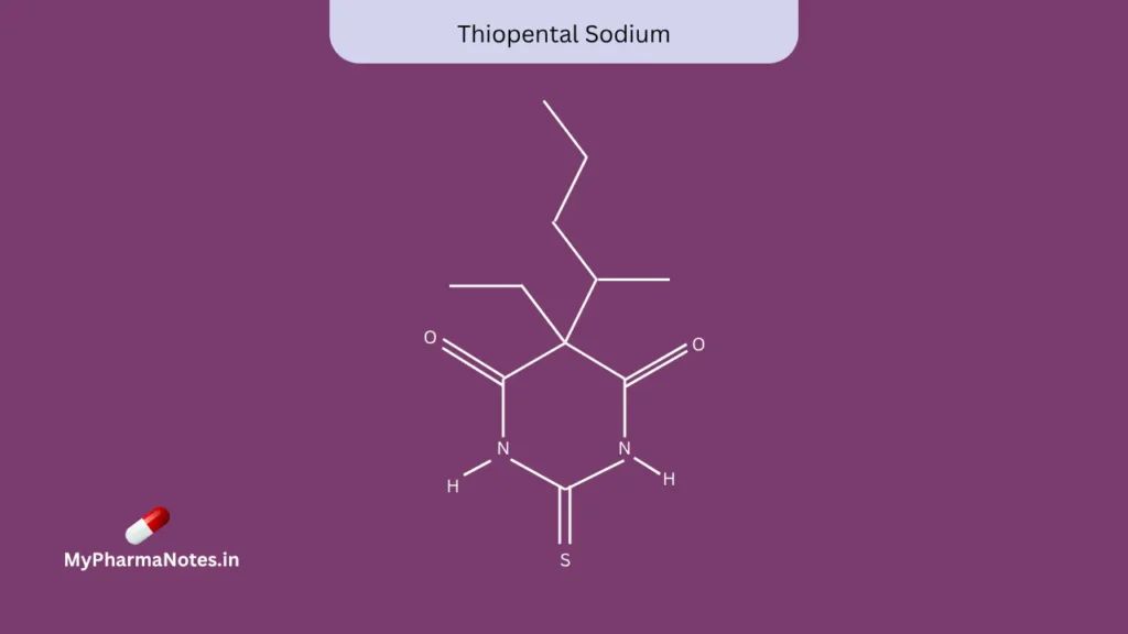 Thiopental Sodium Chemical Structure Thiopental Sodium Chemical Structure