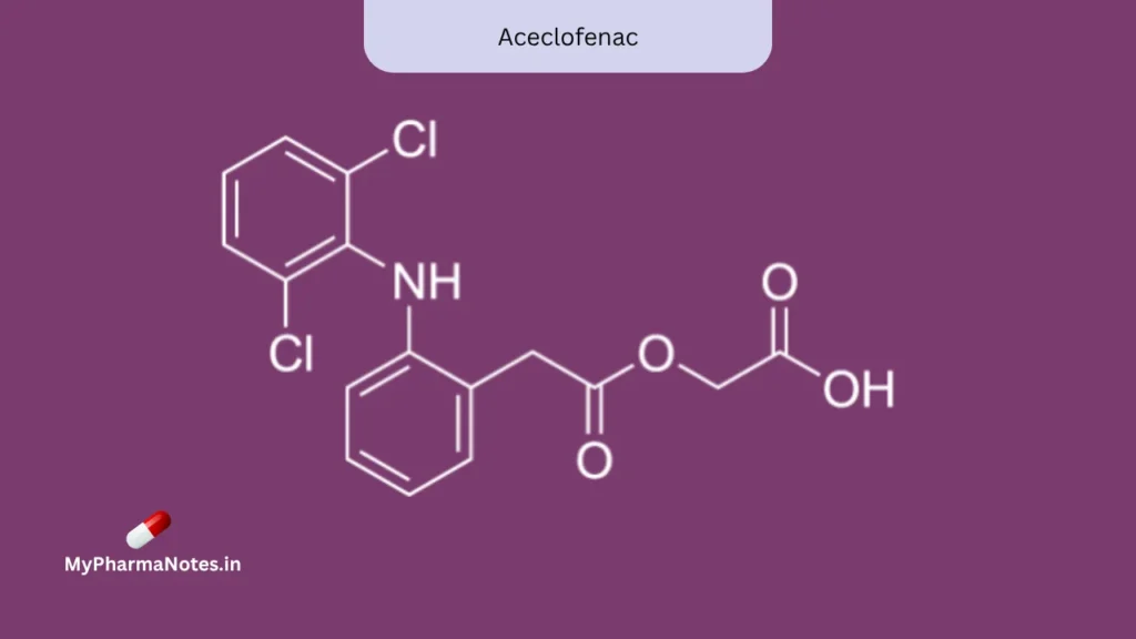 Aceclofenac chemical structure Aceclofenac chemical structure