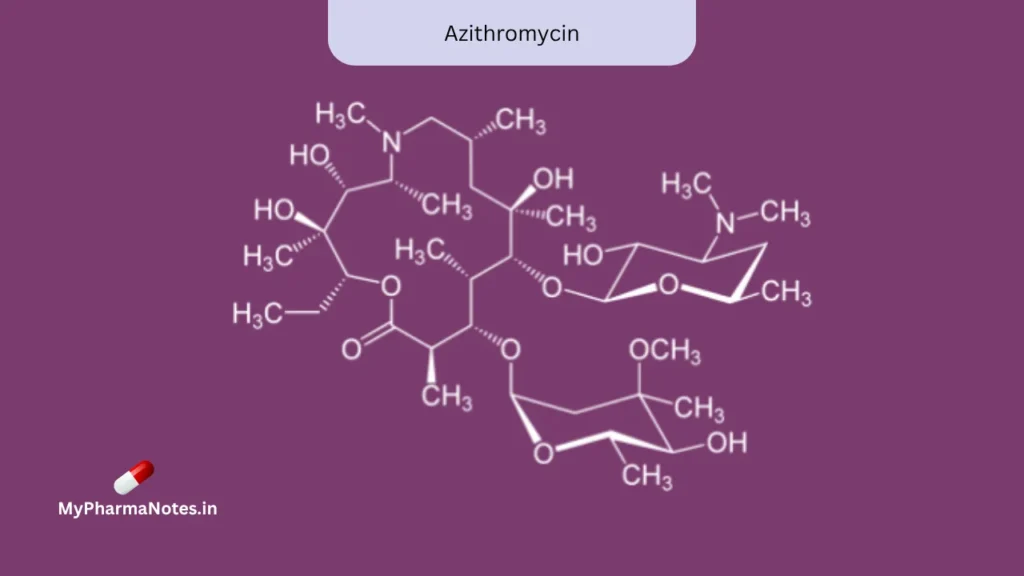 Azithromycin chemical structure Azithromycin chemical structure