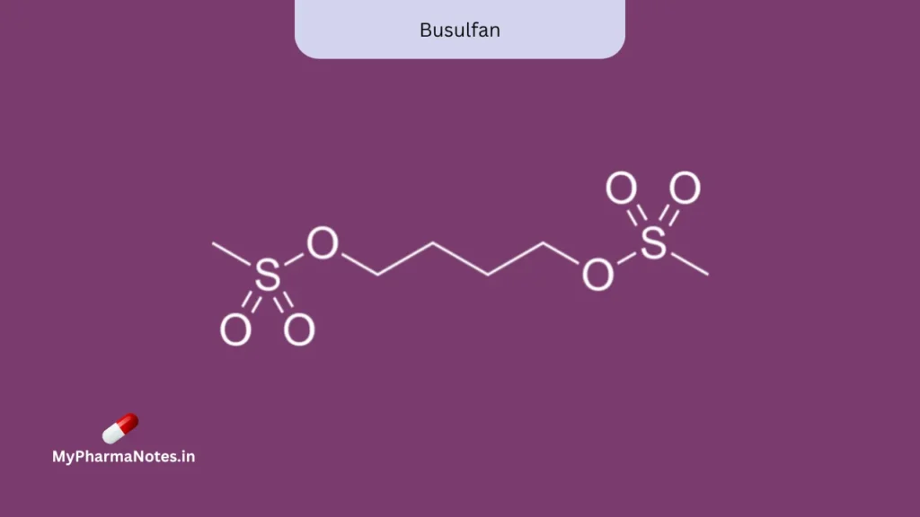 Busulfan chemical structure Busulfan chemical structure