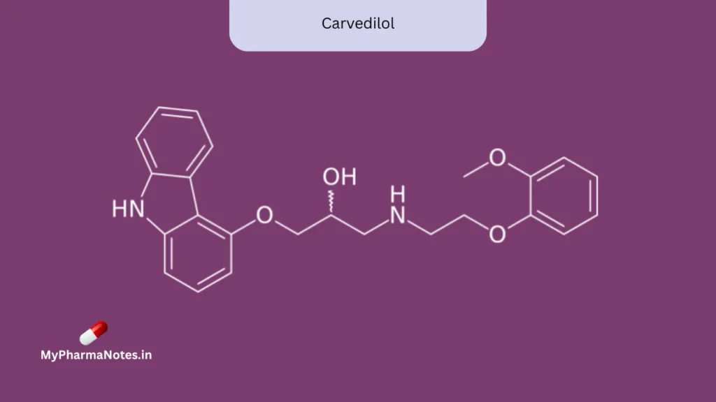 Carvedilol chemical structure Carvedilol chemical structure