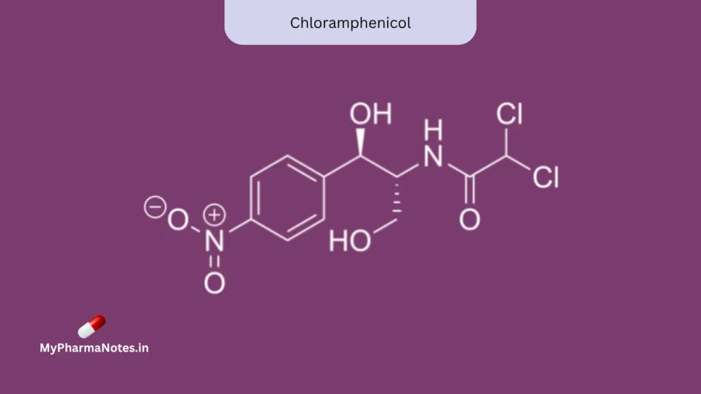 Chloramphenicol chemical structure Chloramphenicol chemical structure