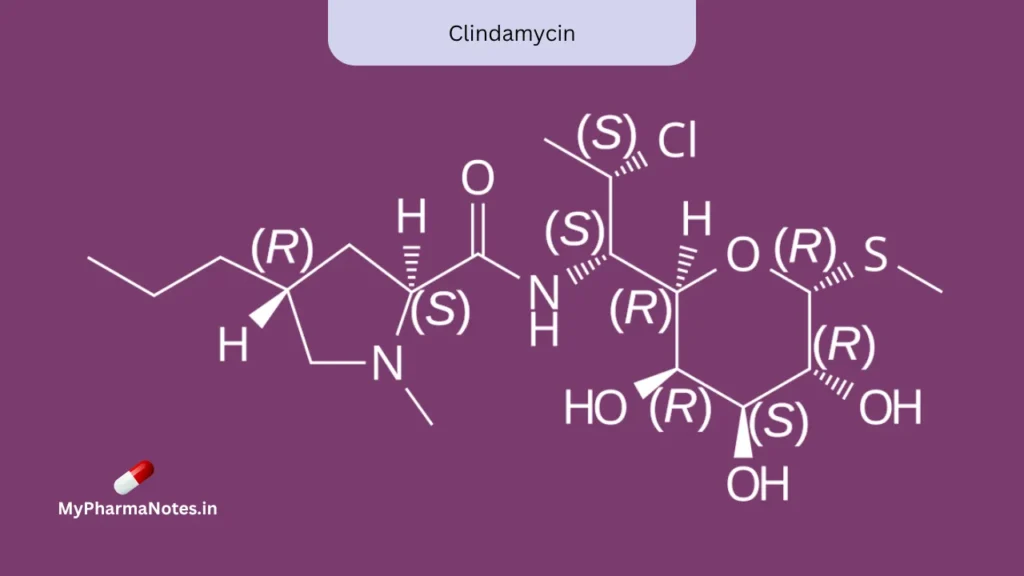 Clindamycin chemical structure Clindamycin chemical structure