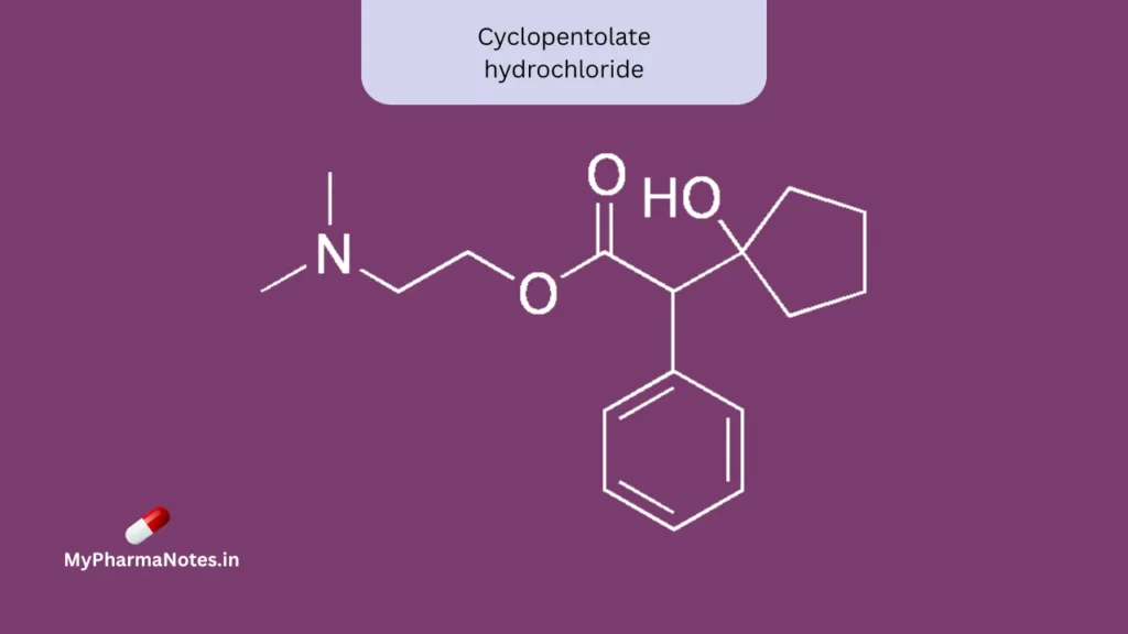 Cyclopentolate hydrochloride chemical structure Cyclopentolate hydrochloride chemical structure