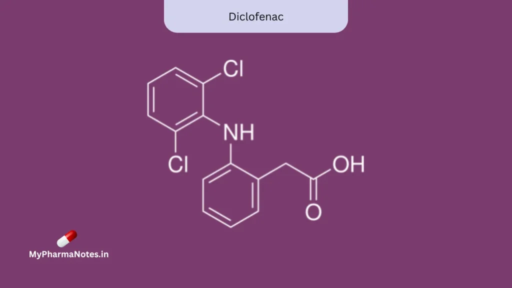 Diclofenac chemical structure Diclofenac chemical structure