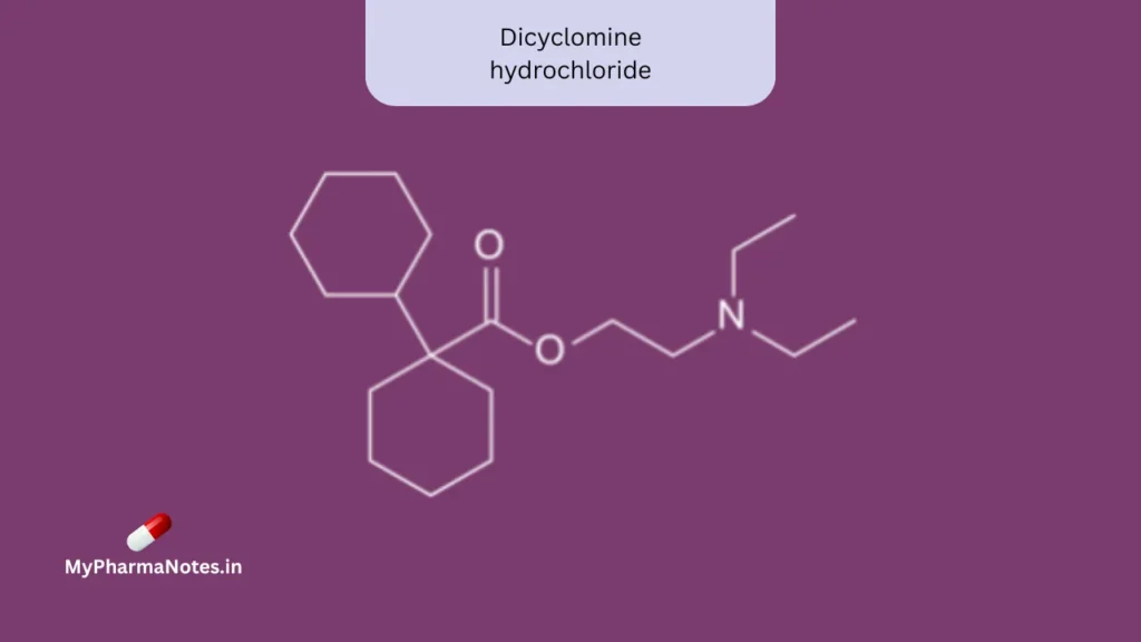Dicyclomine hydrochloride chemical structure Dicyclomine hydrochloride chemical structure