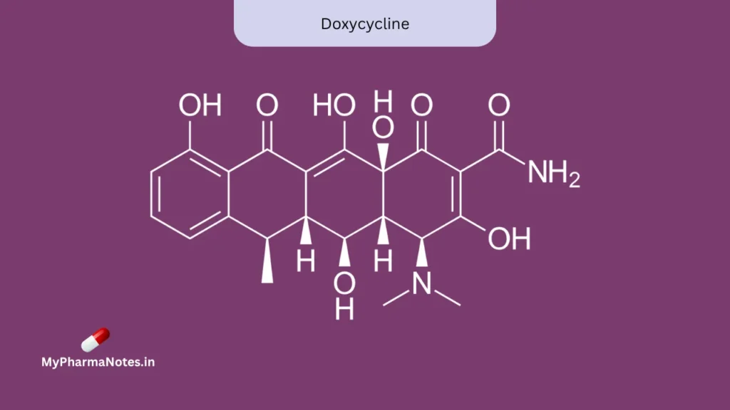 Doxycycline chemical structure Doxycycline chemical structure