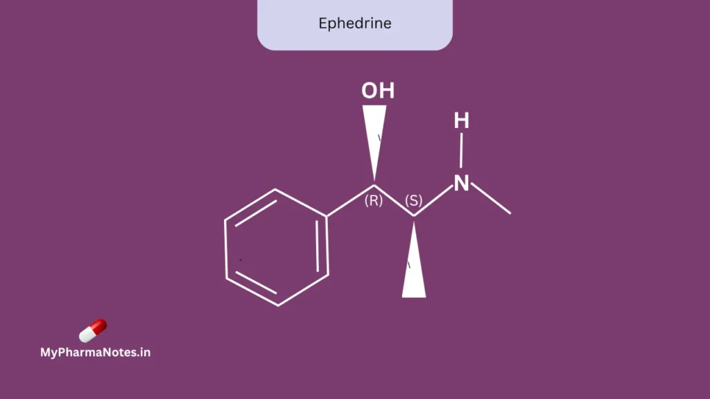 Ephedrine chemical structure Ephedrine chemical structure