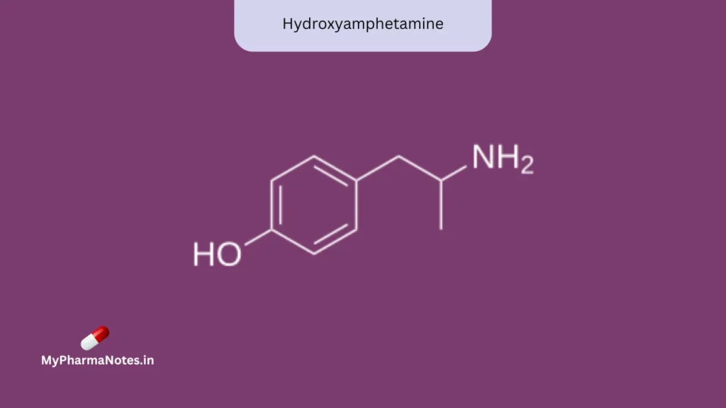 Hydroxyamphetamine chemical structure Hydroxyamphetamine chemical structure
