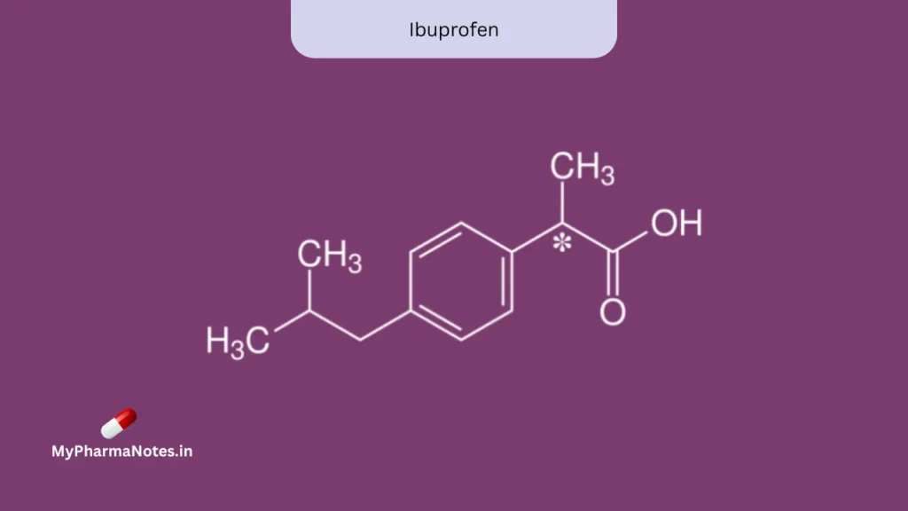Ibuprofen chemical structure Ibuprofen chemical structure