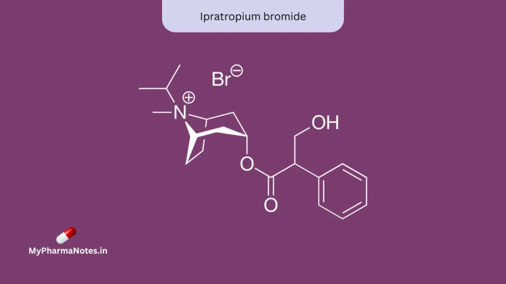Ipratropium bromide chemical structure Ipratropium bromide chemical structure