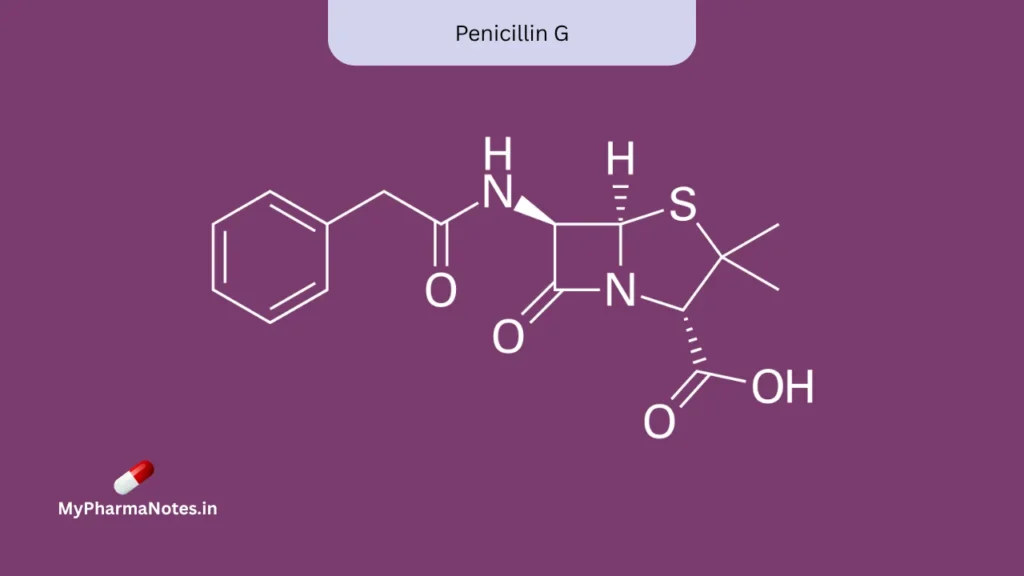 Penicillin G chemical structure Penicillin G chemical structure