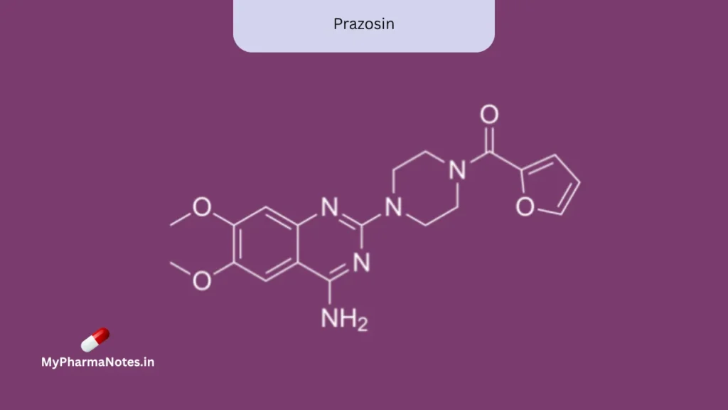 Prazosin chemical structure Prazosin chemical structure