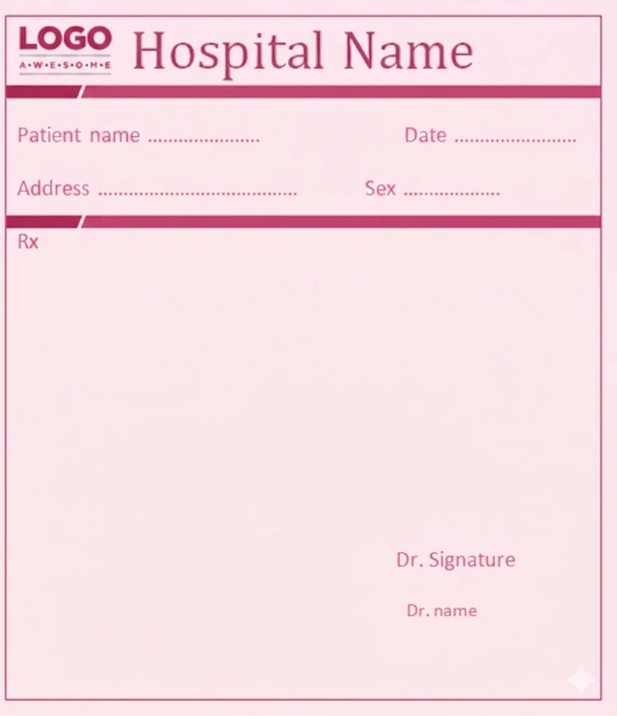 Prescription Sample format