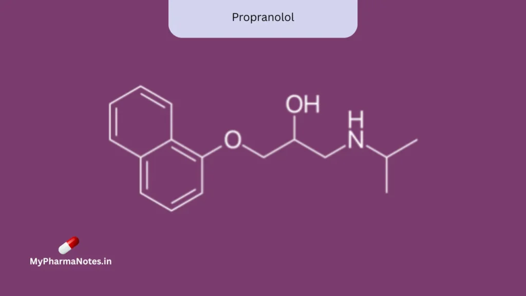 Propranolol chemical structure Propranolol chemical structure