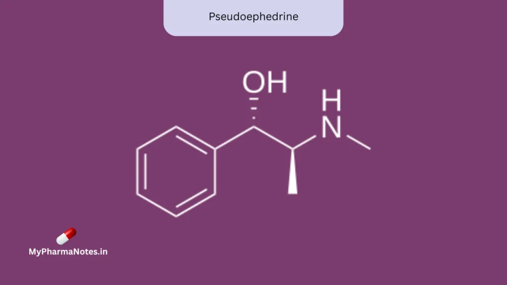 Pseudoephedrine chemical structure Pseudoephedrine chemical structure