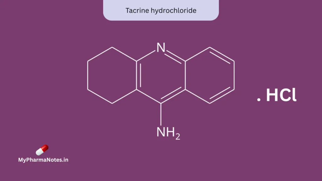 Tacrine hydrochloride chemical structure Tacrine hydrochloride chemical structure
