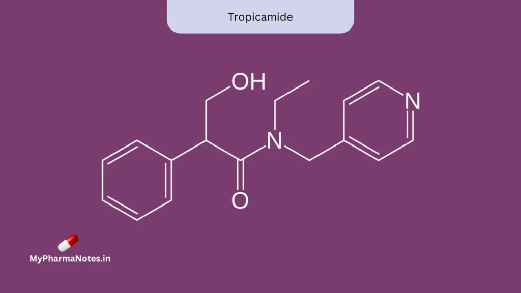 Tropicamide chemical structure Tropicamide chemical structure