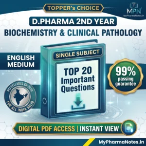 BioChemistry and Clinical pathology top 20 questions D pharma 2nd year