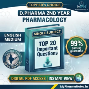 Pharmacology top 20 questions D pharma 2nd year